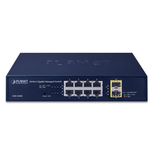 8 PORT 10/100/1000Mbps +2 PORT 100/1000X SFP MANAGED SWITCH | Lin